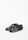 Sandale portefeuille en noir / acier